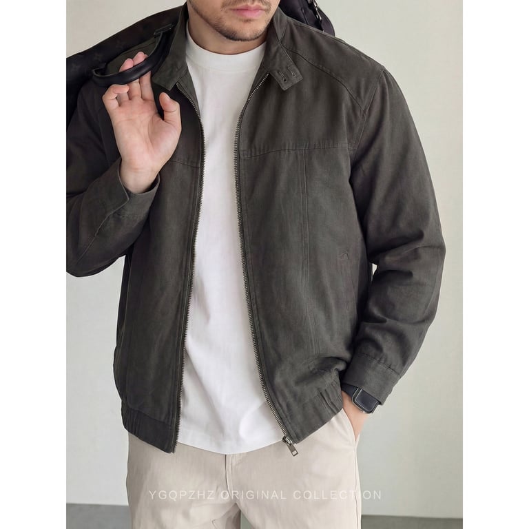 Old-Money Vintage Stand-Collar Utility Jacket | Canadian Menswear thumbnail 3
