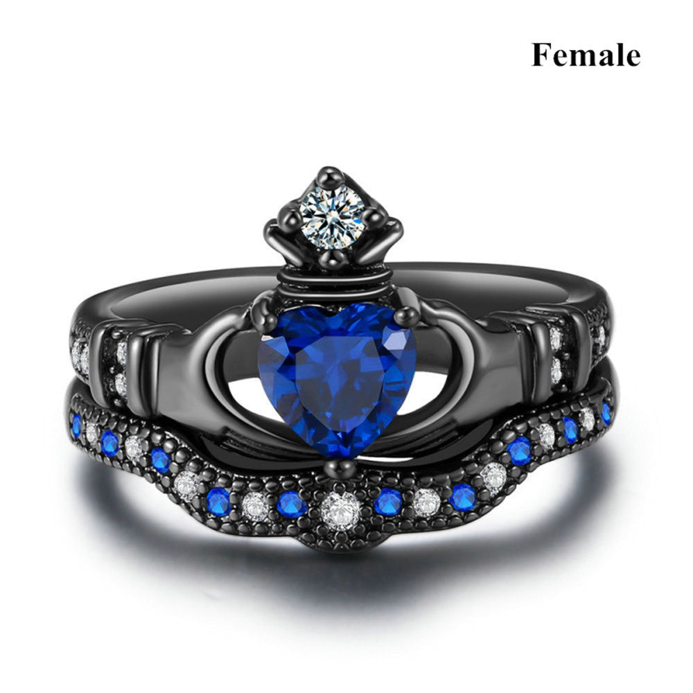 Sapphire Crown Ring